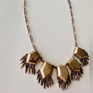 Gold and Silver Geometric Necklace
